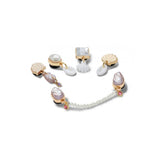 Kit di 5 charm per Crocs con conchiglie dorate e perle