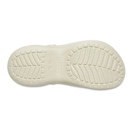 Zoccolo Crocs Classic Bae beige con suola platform e cinturino al tallone