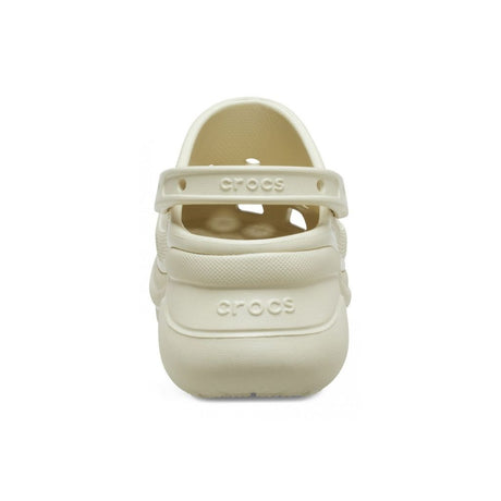 Zoccolo Crocs Classic Bae beige con suola platform e cinturino al tallone
