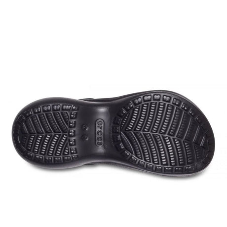 Zoccolo Crocs Classic Bae nero con suola platform e cinturino al tallone