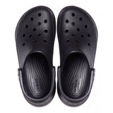 Zoccolo Crocs Classic Bae nero con suola platform e cinturino al tallone