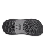 Zoccolo Crocs Classic Crush nero con suola platform arrotondata e cinturino al tallone