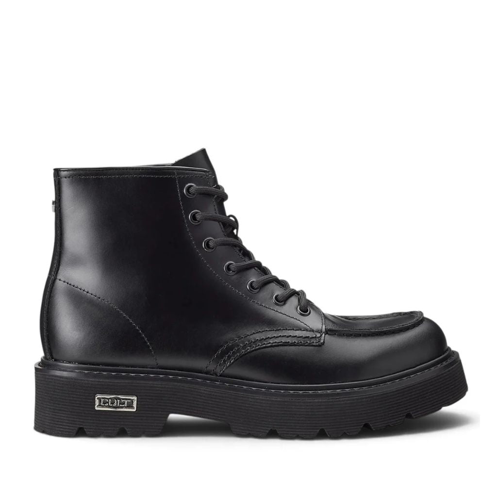 Combat boot Cult nero con cerniera interna
