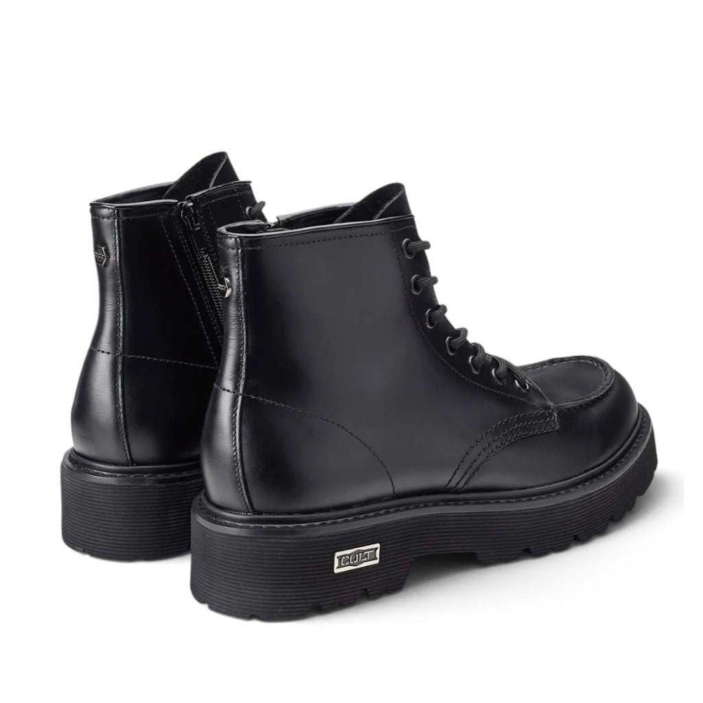 Combat boot Cult nero con cerniera interna