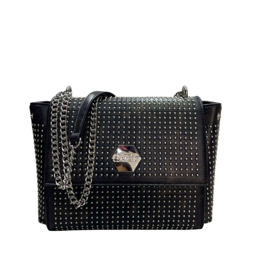Borsa da donna Cult Joan nera in ecopelle effetto vintage