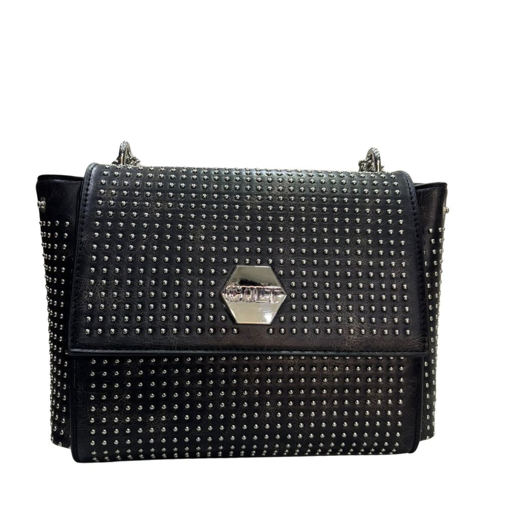 Borsa da donna Cult Joan nera in ecopelle effetto vintage