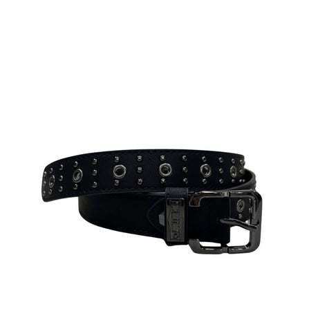Cintura donna Cult nera in ecopelle, borchie tonde