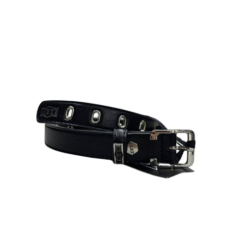 Cintura donna Cult nera in ecopelle con occhielli metallici