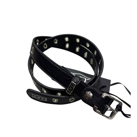 Cintura donna Cult nera in ecopelle con occhielli metallici
