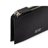 Porta monete Cult nero in vera pelle