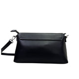 Borsa da donna Cult Medium Flap Bag Marianne nera in ecopelle con patta