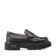 Loafer Cult nero con borchiette strass e suola platform