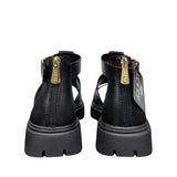 Sandalo gladiatore donna nero ecopelle