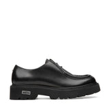Scarpe stringate Cult nere in pelle con punta moc e suola platform