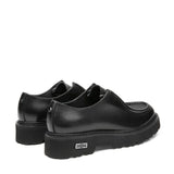 Scarpe stringate Cult nere in pelle con punta moc e suola platform
