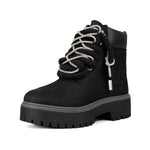 Timberland Stone Street Platform Boot Black Rope Silver Glitter