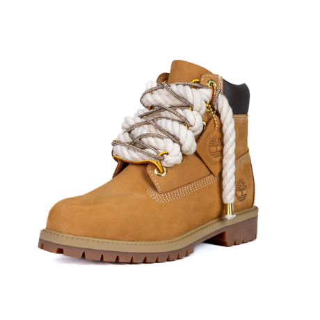 Timberland Stivaletto Stringato Giallo Corda Brillantini Oro