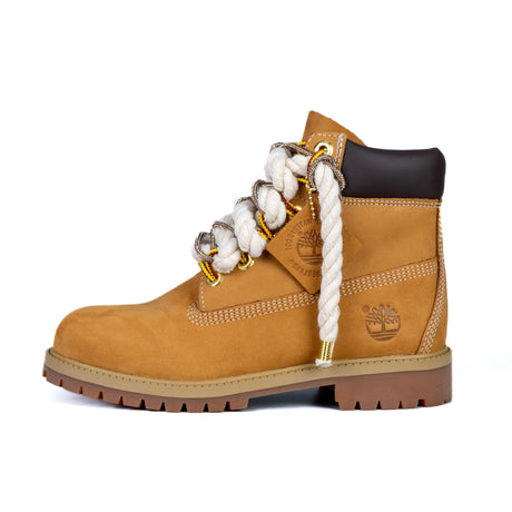 Timberland Stivaletto Stringato Giallo Corda Brillantini Oro