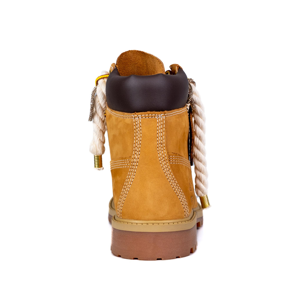 Timberland Stivaletto Stringato Giallo Corda Brillantini Oro