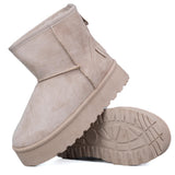 ICON Stivaletto Pelliccia Nabuk Beige IC04417SD