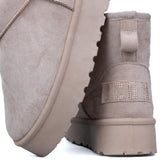 ICON Stivaletto Pelliccia Nabuk Beige IC04417SD