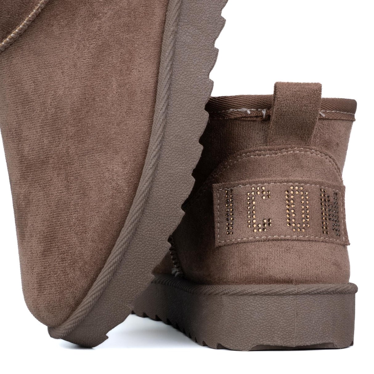 ICON Stivaletto Pelliccia Nabuk Taupe IC04414SD