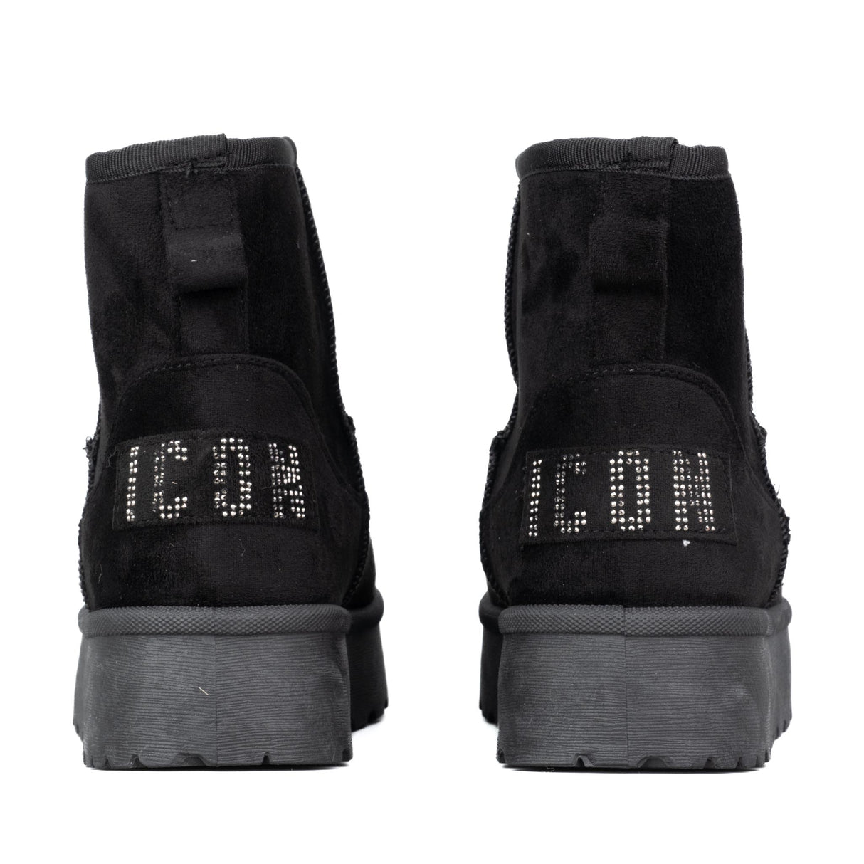 ICON Stivaletto Pelliccia Nabuk Nero IC04417SD