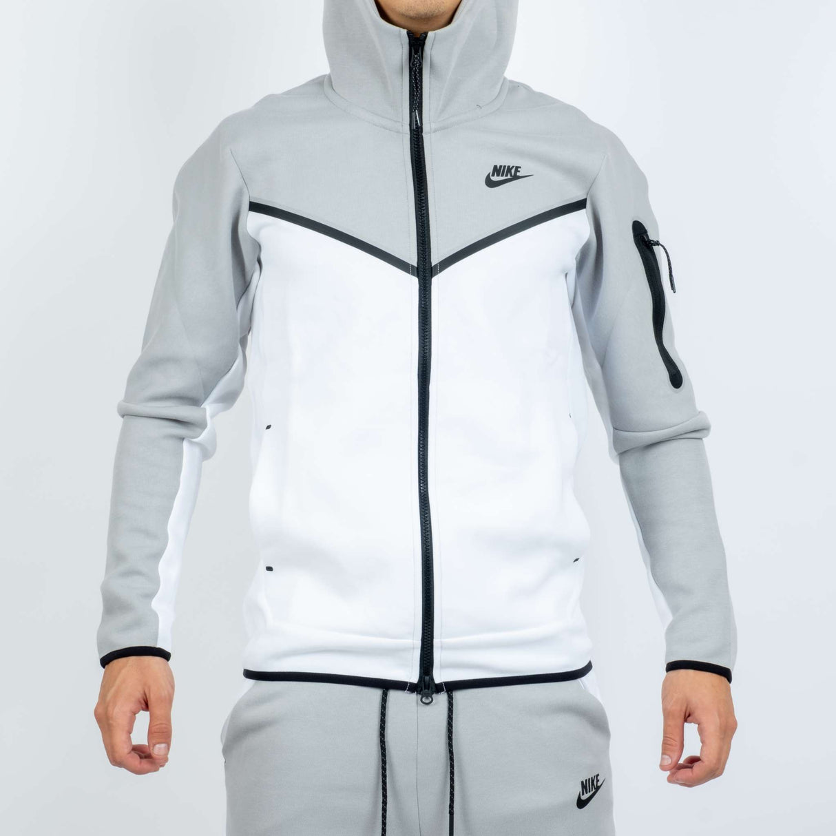 Nike Felpa Sportswear Tech Grigio / Bianco