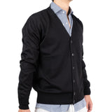 Cardigan Pitone Misto Lana Nero