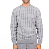 Maglione Pitone Girocollo Treccia Grigio