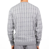 Maglione Pitone Girocollo Treccia Grigio