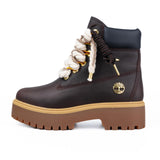 Timberland Stivaletto Platform Stone Street Marrone Scuro Corda Beige Brillantini Oro TB0A2H3C EXU