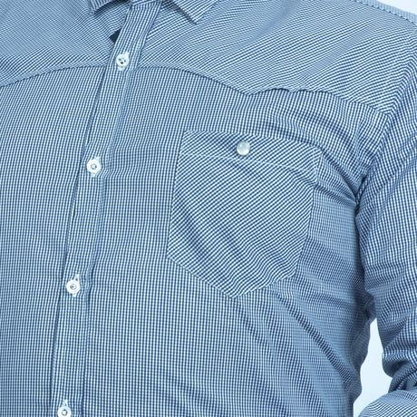 Camicia Langella Quadri Piccoli Con Taschino