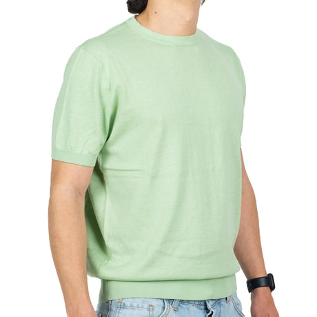 T-Shirt Pitone In Seta Verde Mela