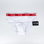 ICON Men's Briefs White/Red 47305