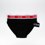ICON Men's Briefs Black/Red 47305