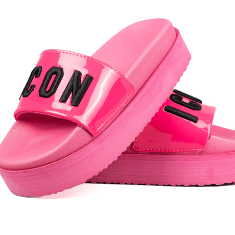 Icon Ciabatta Platform Fuxia/Nero IC03859