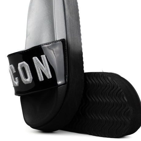 Icon Ciabatta Platform Nero/Argento IC03859