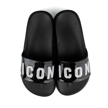 Icon Ciabatta Platform Nero/Argento IC03859