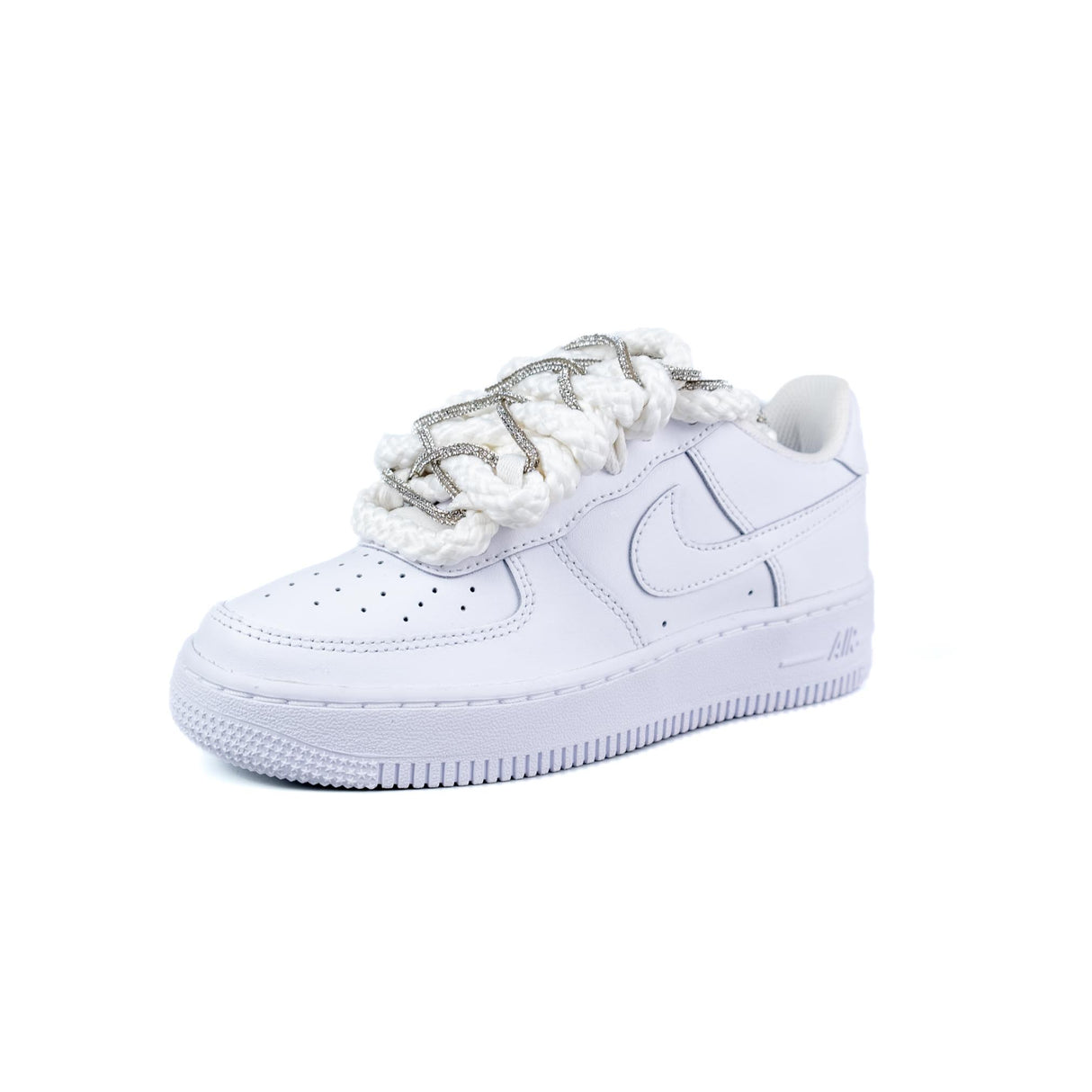 Nike Air Force 1 Bianco Corda /  Brillantini Argento Fv5951 111 - cw2288 111