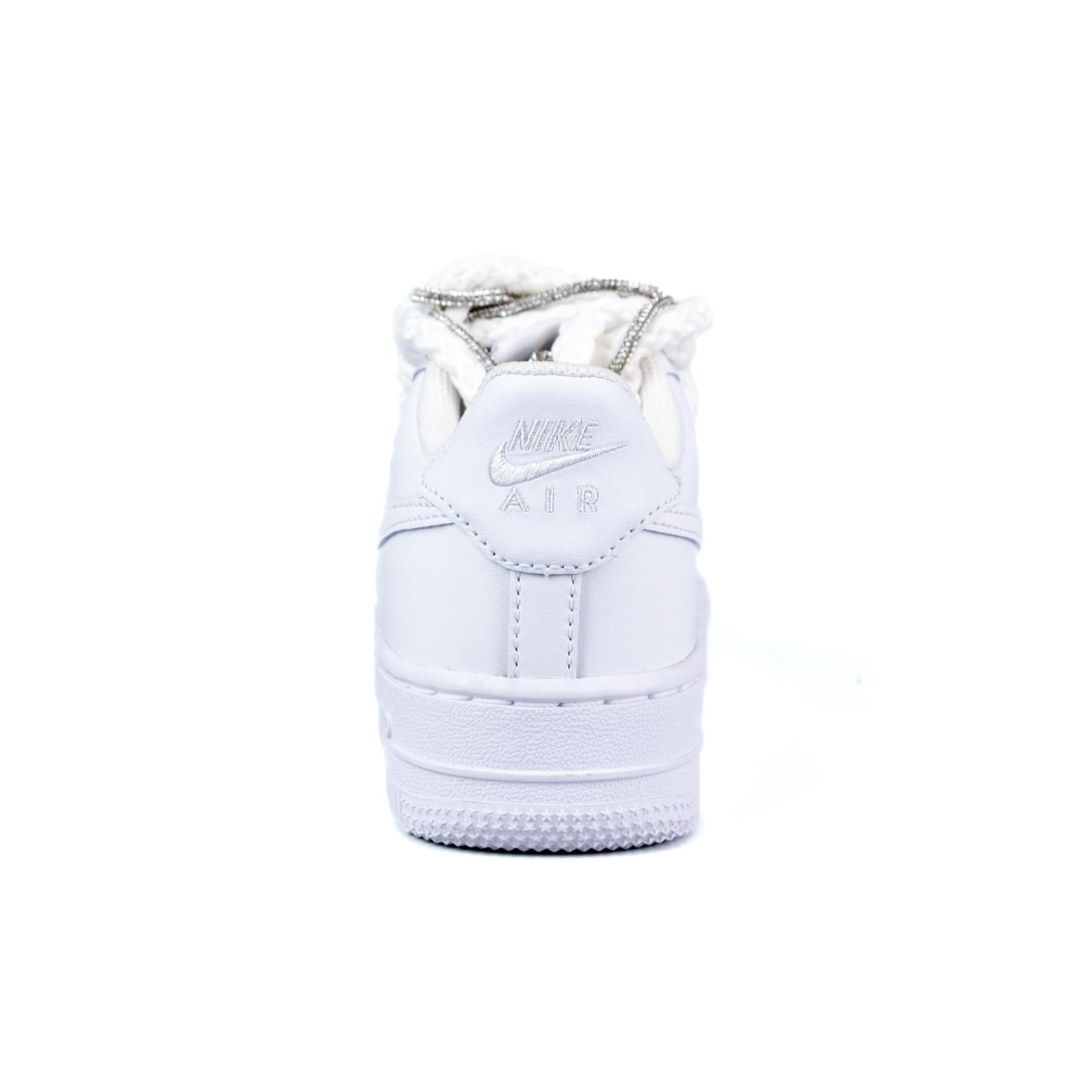 Nike Air Force 1 Bianco Corda Brillantini Argento Fv5951 111 cw228 Gagliotta