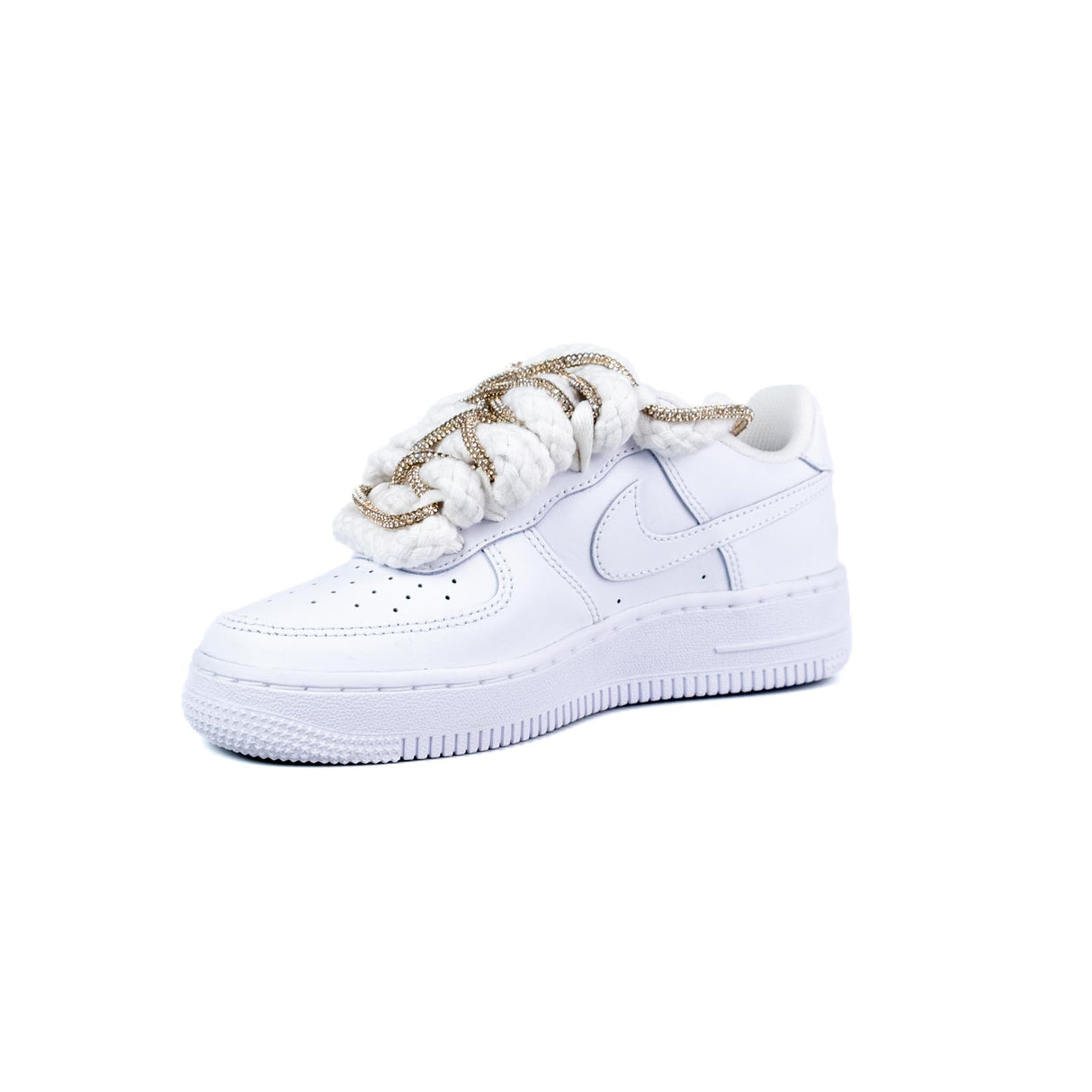 Nike Air Force 1 Bianco Corda /  Brillantini Oro  Fv5951 111 - cw2288 111