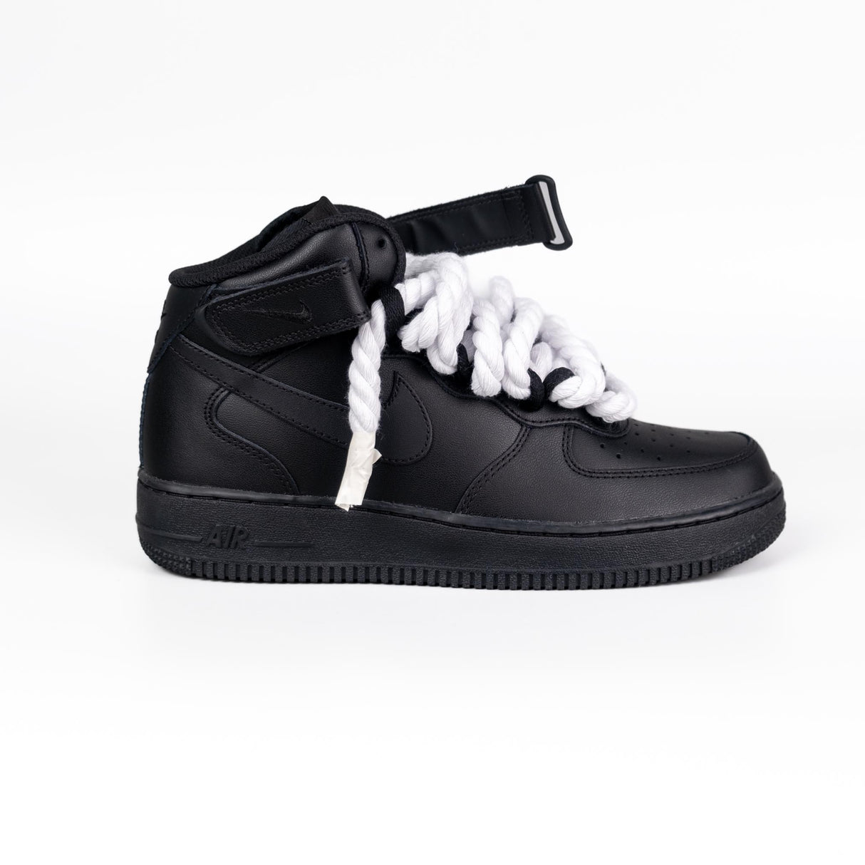 Nike Air Force 1'07 Mid Nero Corda Bianca Cw2289 001