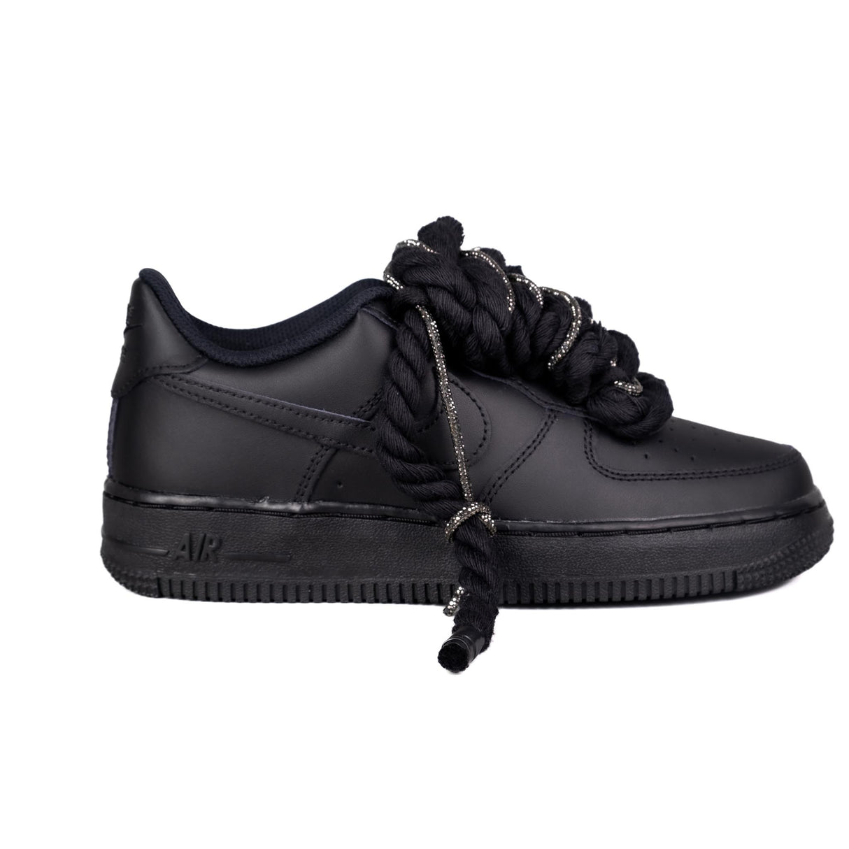 Nike Air Force 1 Low '07 Nero Corda Nera Brillantini Canna di Fucile Dh2920 001 - CW2288 001