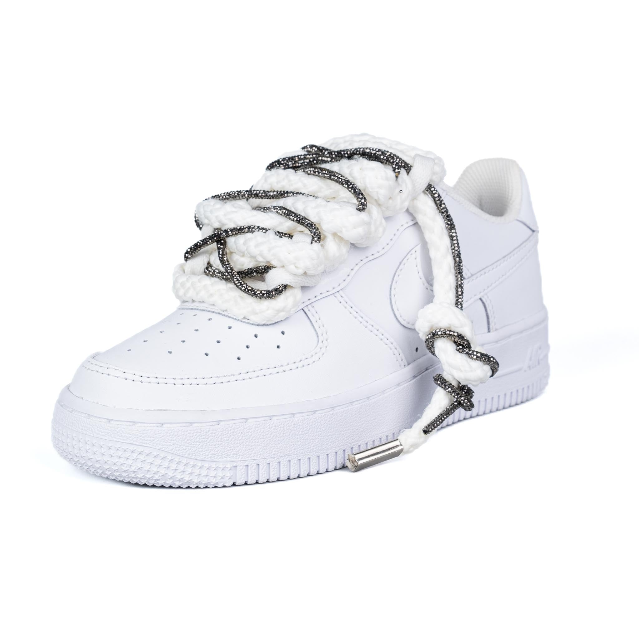 Nike Air Force 1 Bianco Corda Brillantini Canna di Fucile Fv5951 111 Gagliotta