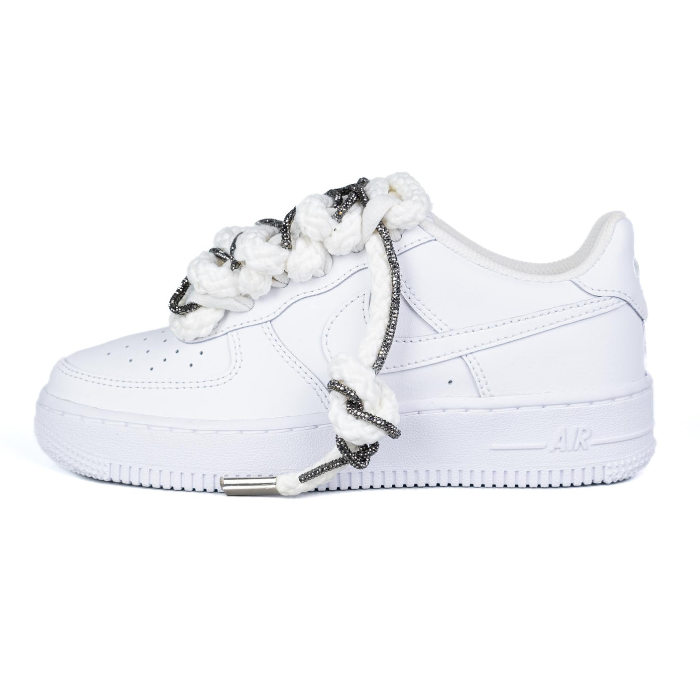 Nike Air Force 1 Bianco Corda /  Brillantini Canna di Fucile  Fv5951 111 - cw2288 111