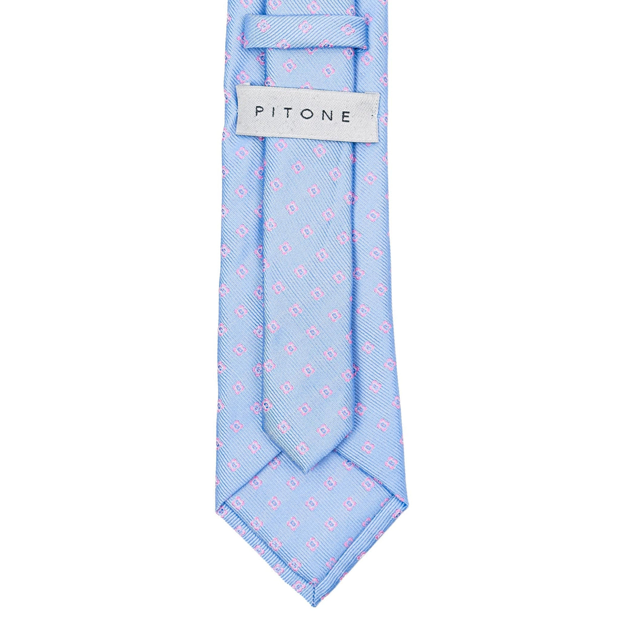 Cravatta In Seta Fiore Azzurro