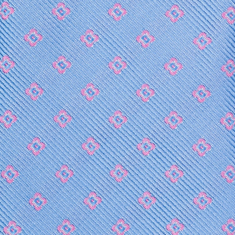 Cravatta In Seta Fiore Azzurro