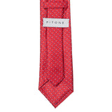 Cravatta In Seta Micro Vela Rosso