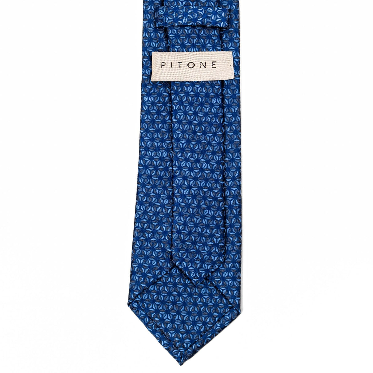 Cravatta In Seta Quadrifoglio Blu